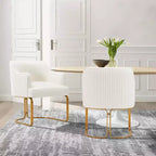 Manhattan Comfort Raya Lot de 2 Chaises de Salle à Manger Modernes Rembourrées en Similicuir
