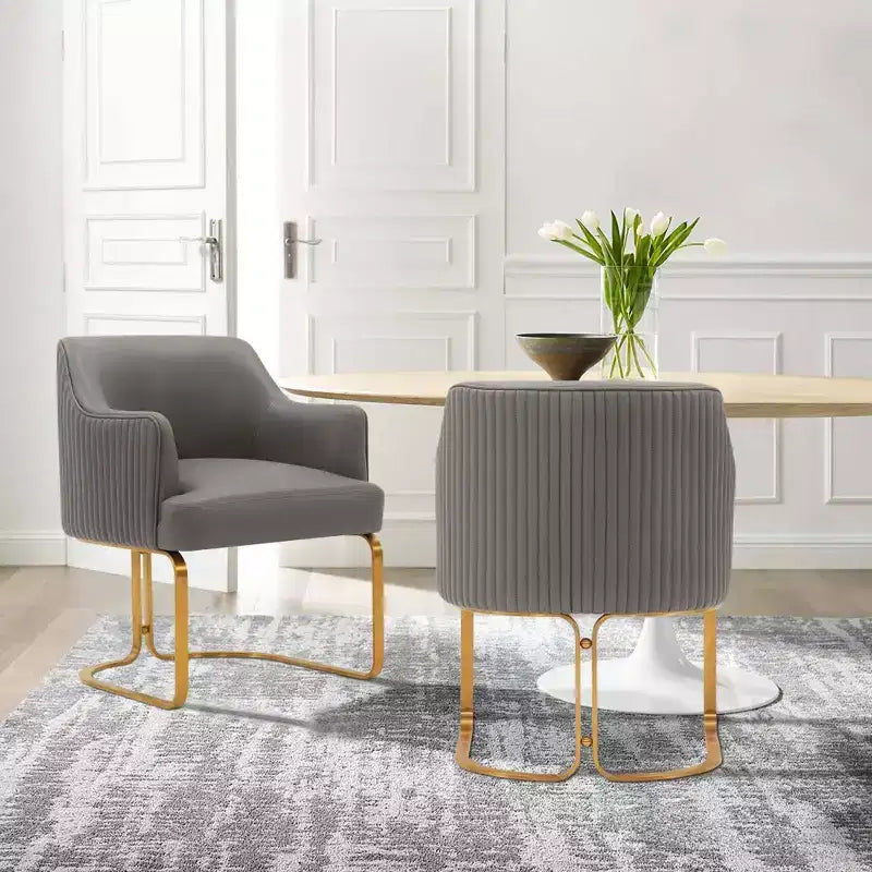 Manhattan Comfort Raya Lot de 2 Chaises de Salle à Manger Modernes Rembourrées en Similicuir