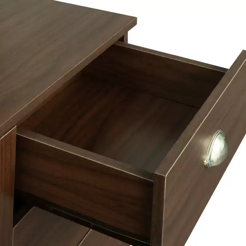 Bureau d'ordinateur à domicile avec huche, poste de travail avec tiroirs 4W - ModernLuxe