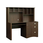 Bureau d'ordinateur à domicile avec huche, poste de travail avec tiroirs 4W - ModernLuxe