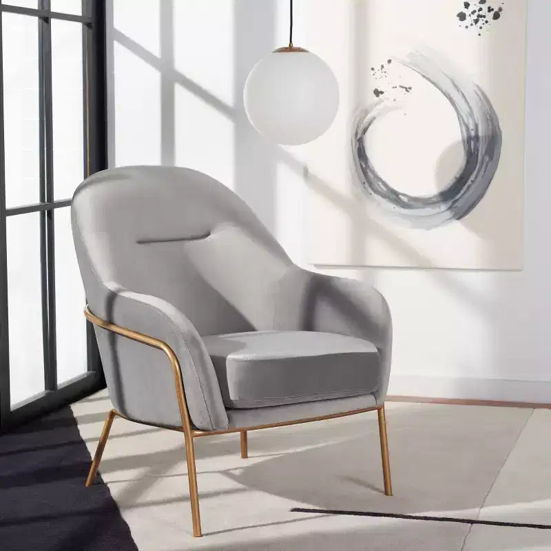 Fauteuil d'appoint en velours Eleazer - ACH6202 - Safavieh