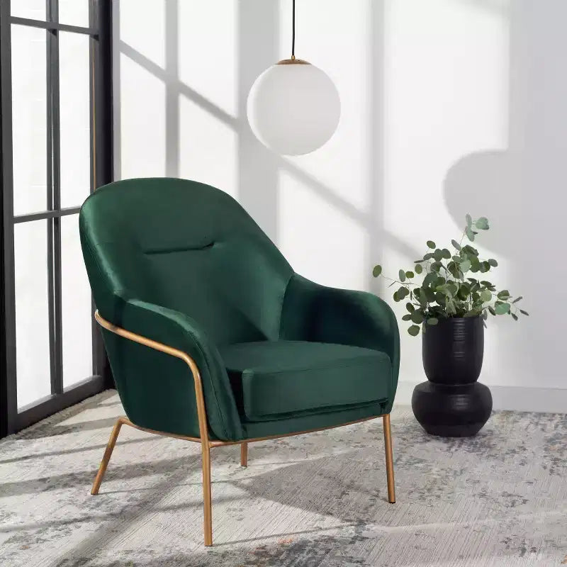 Fauteuil d'appoint en velours Eleazer - ACH6202 - Safavieh