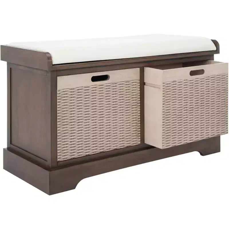 Banc rembourré Landers 2 tiroirs - BCH5702 - Safavieh
