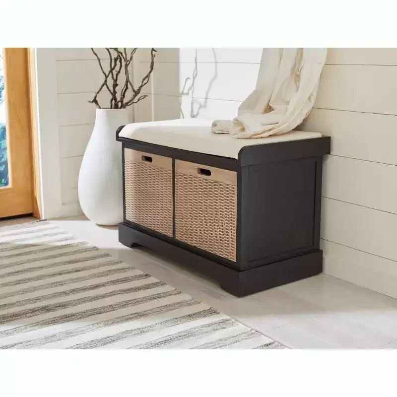 Banc rembourré Landers 2 tiroirs - BCH5702 - Safavieh