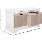 Banc rembourré Landers 2 tiroirs - BCH5702 - Safavieh