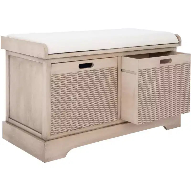 Banc rembourré Landers 2 tiroirs - BCH5702 - Safavieh