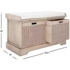 Banc rembourré Landers 2 tiroirs - BCH5702 - Safavieh