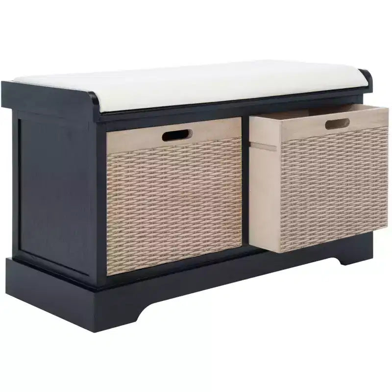 Banc rembourré Landers 2 tiroirs - BCH5702 - Safavieh