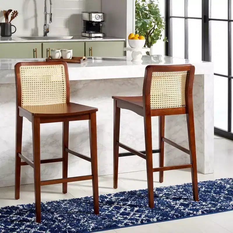 Tabouret de bar en rotin Benicio (lot de 2) - BST1507 - Safavieh