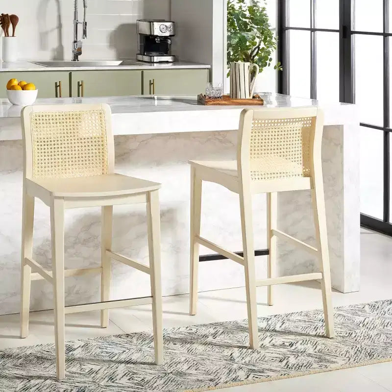 Tabouret de bar en rotin Benicio (lot de 2) - BST1507 - Safavieh