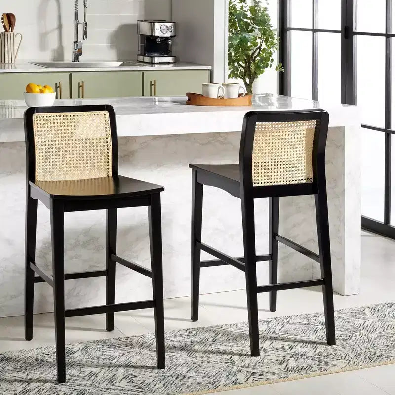 Tabouret de bar en rotin Benicio (lot de 2) - BST1507 - Safavieh