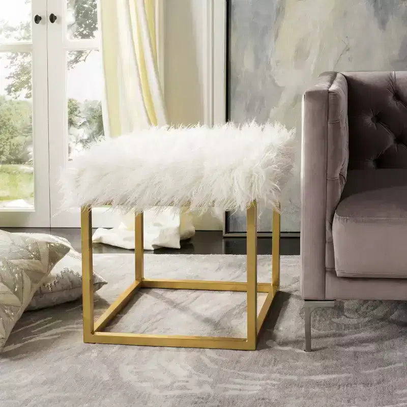 Pouf carré Rowan - FOX6288 - Safavieh Couture