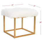 Pouf carré Rowan - FOX6288 - Safavieh Couture