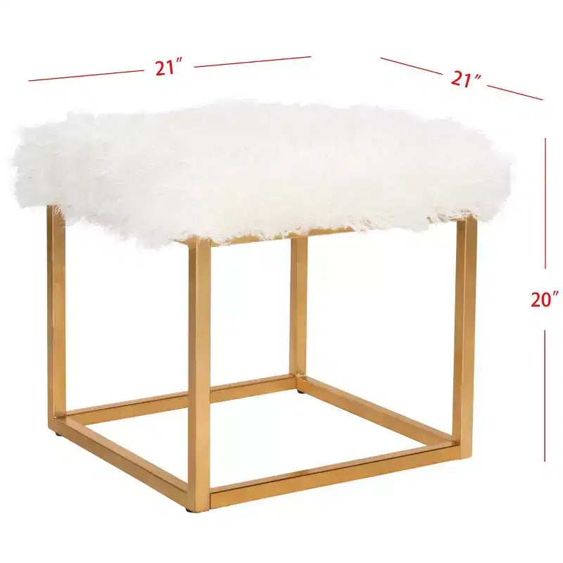 Pouf carré Rowan - FOX6288 - Safavieh Couture