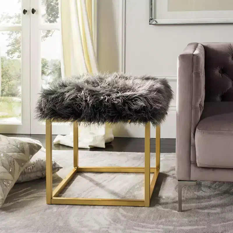 Pouf carré Rowan - FOX6288 - Safavieh Couture