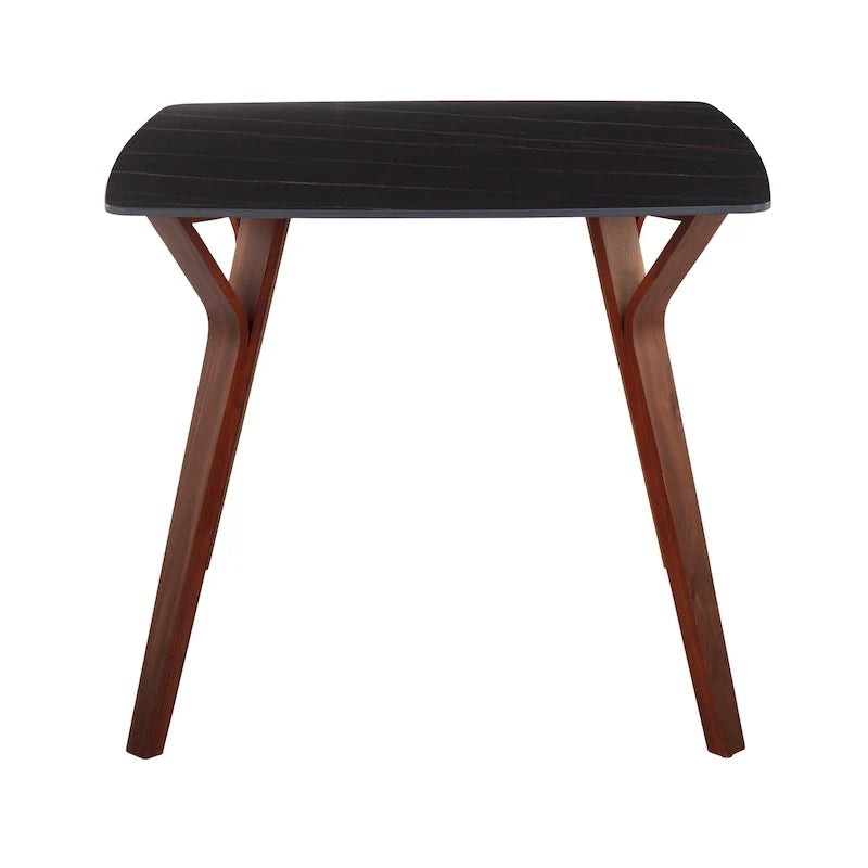 Table de salle à manger avec plateau en marbre texturé