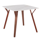 Table de salle à manger avec plateau en marbre texturé