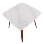 Table de salle à manger avec plateau en marbre texturé