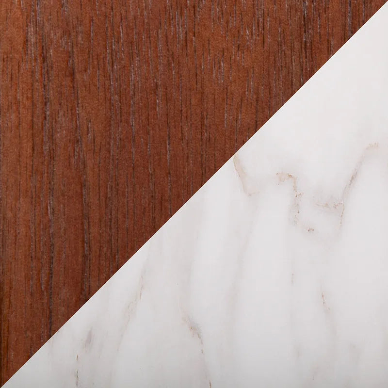 Table de salle à manger avec plateau en marbre texturé