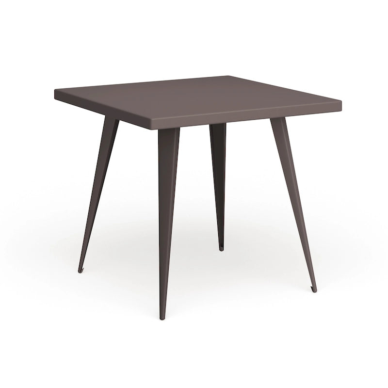 Table à manger carrée industrielle en métal