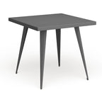 Table à manger carrée industrielle en métal