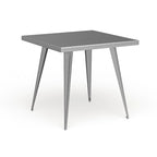 Table à manger carrée industrielle en métal