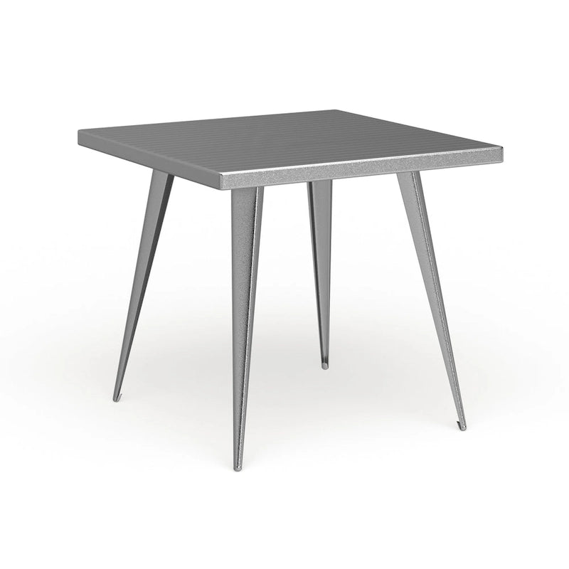 Table à manger carrée industrielle en métal