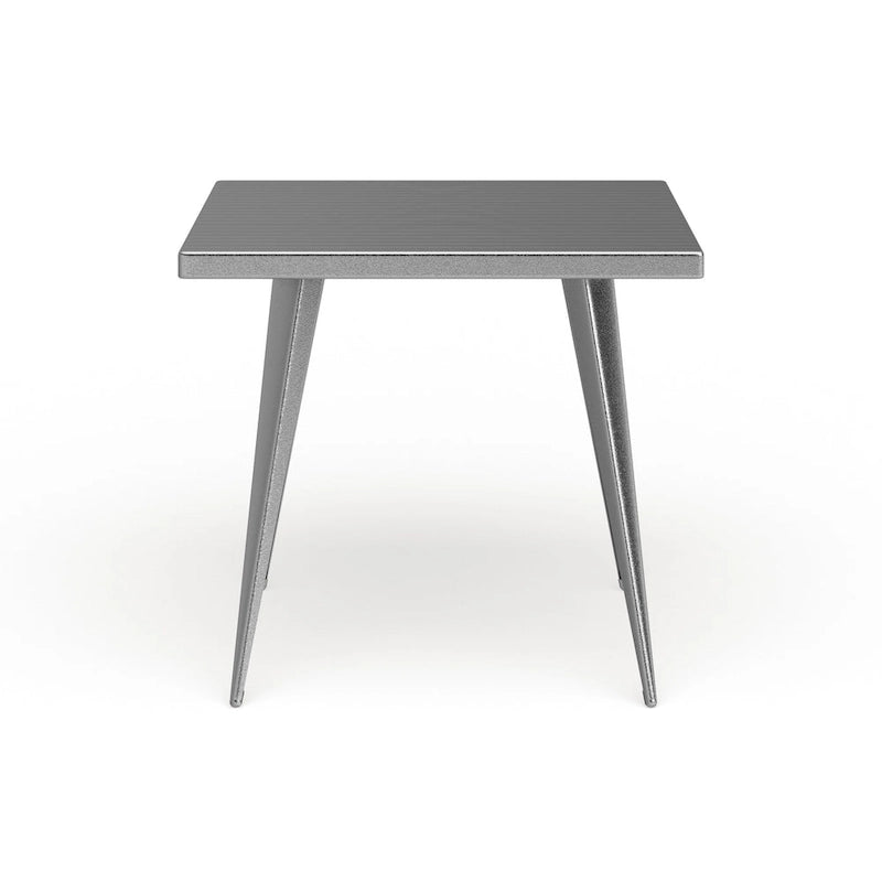 Table à manger carrée industrielle en métal
