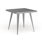 Table à manger carrée industrielle en métal
