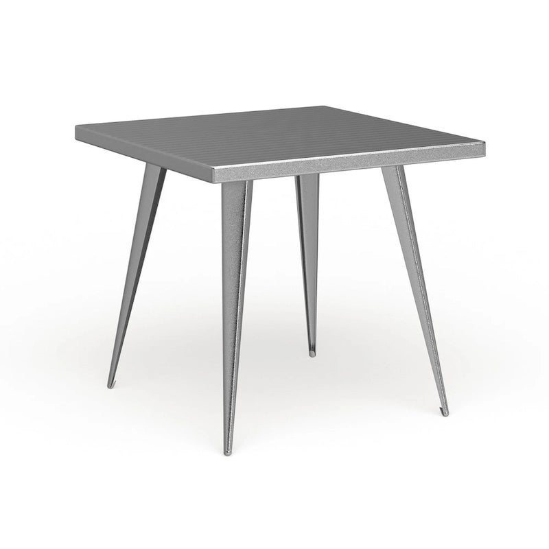 Table à manger carrée industrielle en métal