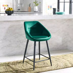 Tabouret de comptoir Zorica - BST7502 - Émeraude/Noir - Safavieh