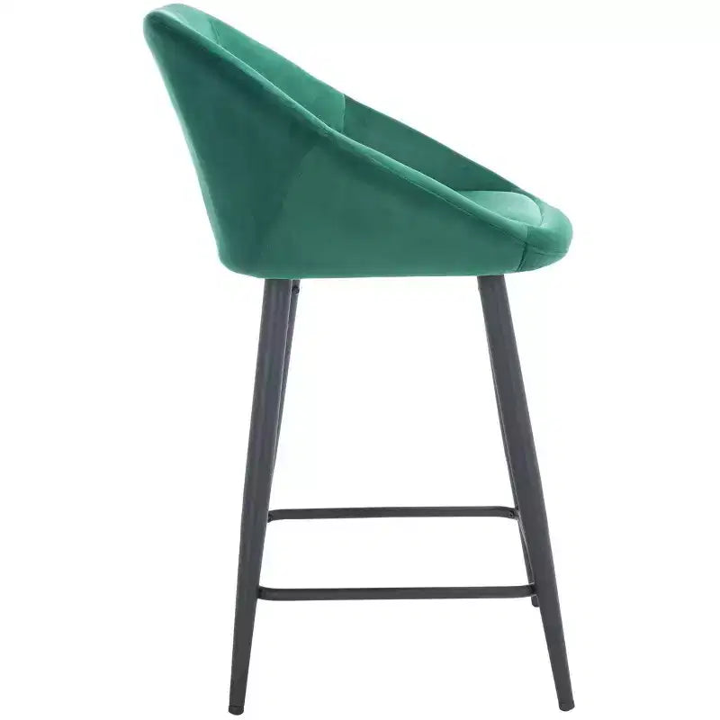 Tabouret de comptoir Zorica - BST7502 - Émeraude/Noir - Safavieh