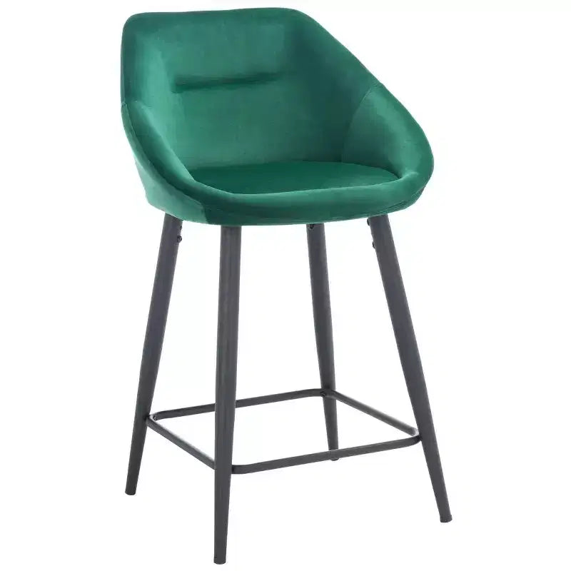 Tabouret de comptoir Zorica - BST7502 - Émeraude/Noir - Safavieh