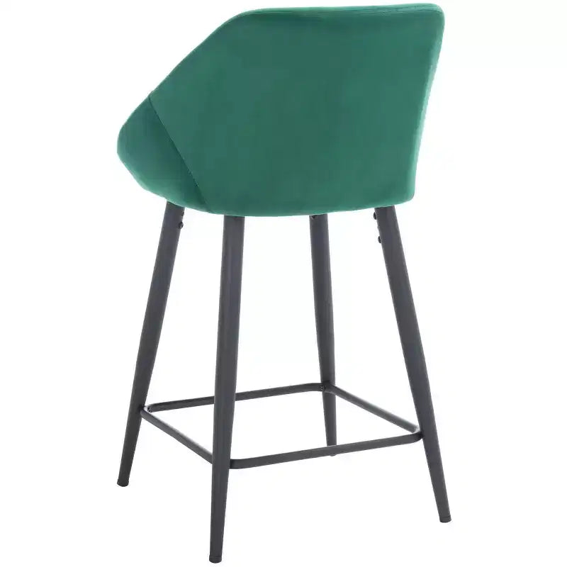 Tabouret de comptoir Zorica - BST7502 - Émeraude/Noir - Safavieh