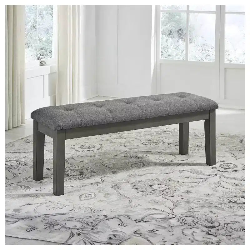 Banc de salle à manger Signature Design by Ashley Hallanden 50 contemporain bicolore gris