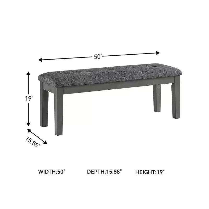 Banc de salle à manger Signature Design by Ashley Hallanden 50 contemporain bicolore gris