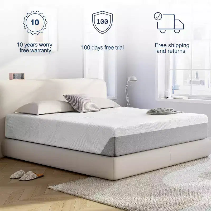 Wuleitex Matelas en mousse de 12 pouces en boîte pour un sommeil plus frais, un soutien et un soulagement de la pression