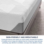 Wuleitex Matelas en mousse de 12 pouces en boîte pour un sommeil plus frais, un soutien et un soulagement de la pression