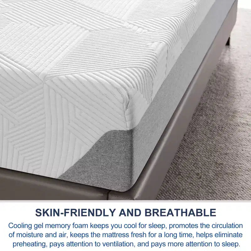Wuleitex Matelas en mousse de 12 pouces en boîte pour un sommeil plus frais, un soutien et un soulagement de la pression
