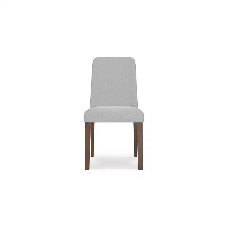 Signature Design by Ashley Lyncott Chaise de salle à manger contemporaine rembourrée avec coussin en mousse, lot de 2, crème et marron