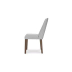 Signature Design by Ashley Lyncott Chaise de salle à manger contemporaine rembourrée avec coussin en mousse, lot de 2, crème et marron