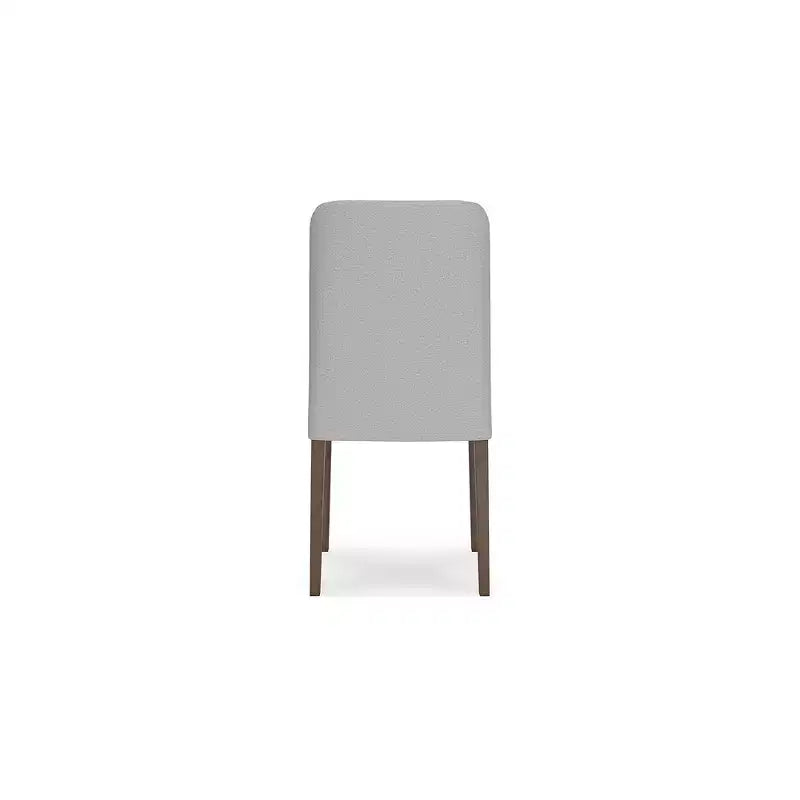 Signature Design by Ashley Lyncott Chaise de salle à manger contemporaine rembourrée avec coussin en mousse, lot de 2, crème et marron