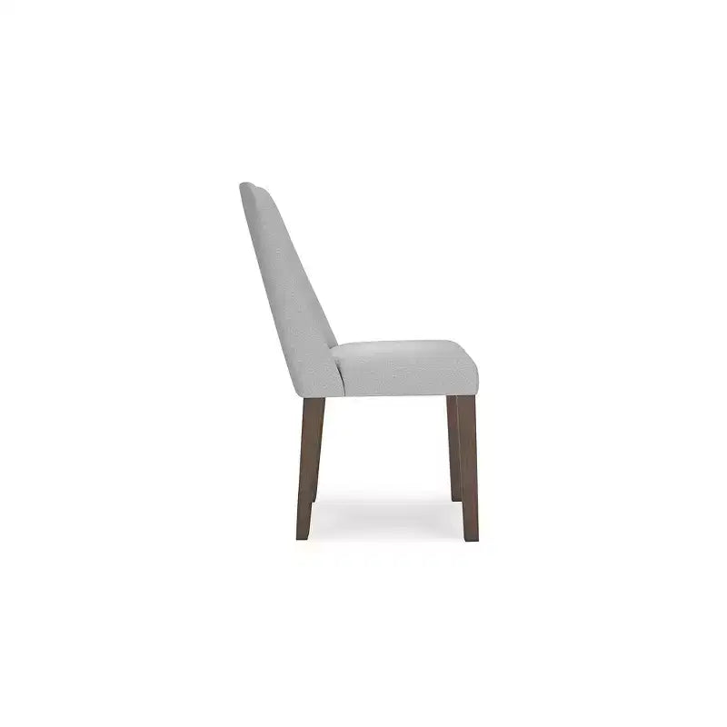 Signature Design by Ashley Lyncott Chaise de salle à manger contemporaine rembourrée avec coussin en mousse, lot de 2, crème et marron