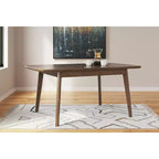 Signature Design by Ashley Table à rallonge Lyncott de style contemporain, marron