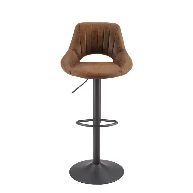 HOMLUX Lot de 2 tabourets de bar réglables avec dossier ouvert et pivotant