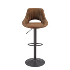 HOMLUX Lot de 2 tabourets de bar réglables avec dossier ouvert et pivotant