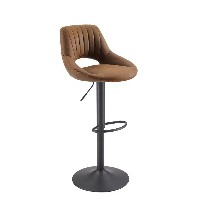 HOMLUX Lot de 2 tabourets de bar réglables avec dossier ouvert et pivotant