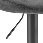 HOMLUX Lot de 2 tabourets de bar réglables avec dossier ouvert et pivotant
