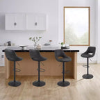 HOMLUX Lot de 2 tabourets de bar réglables avec dossier ouvert et pivotant