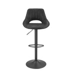 HOMLUX Lot de 2 tabourets de bar réglables avec dossier ouvert et pivotant
